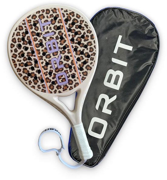Orbit SPOTTED Padel Racket - Inclusief Beschermhoes - Padel - 100% Carbon