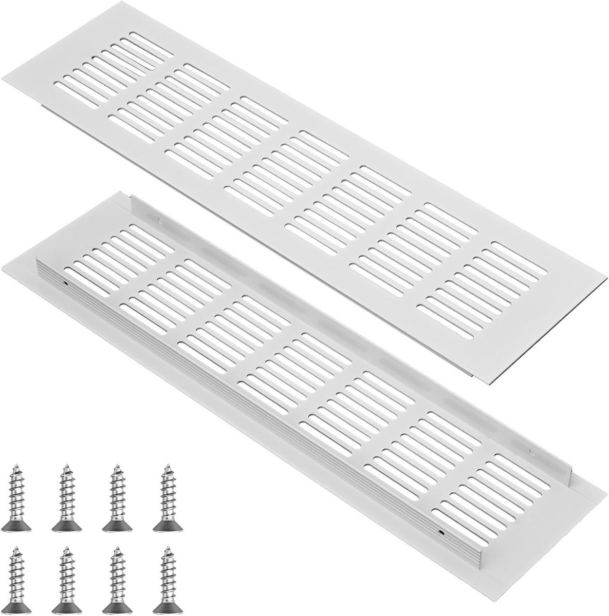 Ventilatierooster Set van 2 Stuks 800 x 300 mm voor Badkamer, Keuken en Woonkamer met Schr