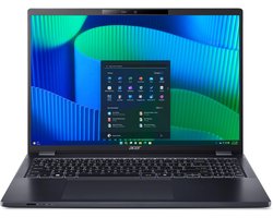 "Acer TravelMate P4 16 TMP416-53-TCO-720J Intel Core Ultra 7 155U Laptop 40,6 cm (16"") WUXGA 32 GB DDR5-SDRAM 512 GB SSD Wi-Fi 6E (802.11ax) Windows 11 Pro Blauw"