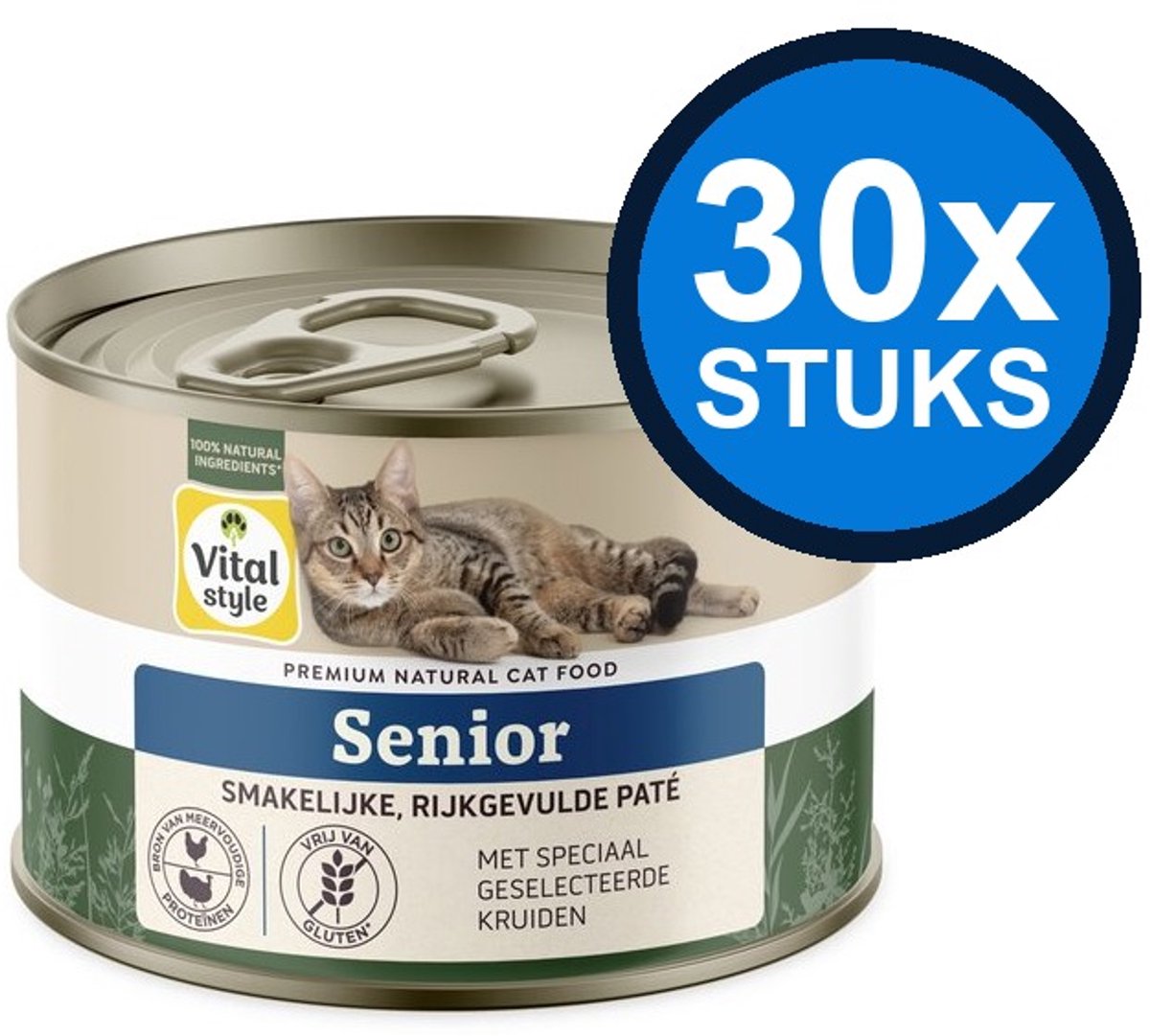 VITALstyle VITALstyle Senior - Kattenvoer Natvoer Blik - 200g