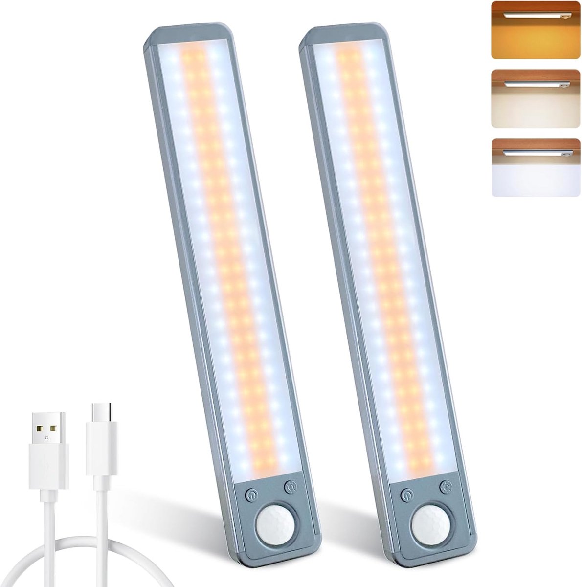 Vellaro Dimbare LED-strip - Draadloos - Bewegingssensor - Oplaadbaar - Voor Keuken en Kasten wit