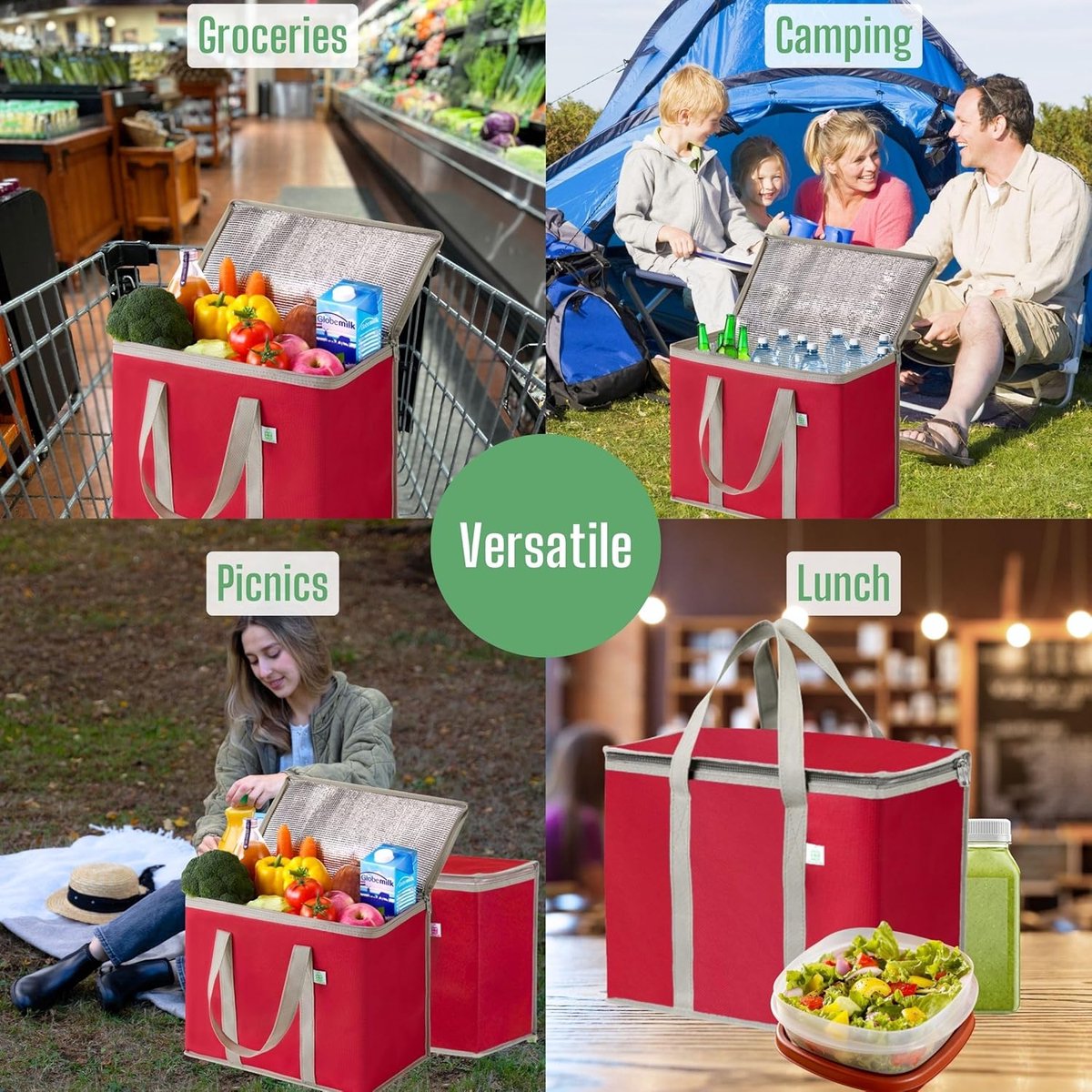 Koeltas - Vliesstof - Geïsoleerd - Opvouwbaar - Voor Boodschappen