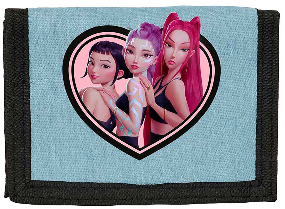 Kpop Demon Hunters Portemonnee Meisjes – Officieel Gelicenseerd – HUNTR/X – Lichtblauw
