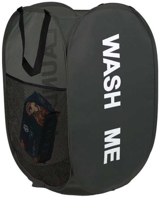 Panier à linge pliable, panier à linge pliable, sac à linge Pop pour linge, salle de bain, chambre, balcon, maison Student , Hotel, voyage - Noir