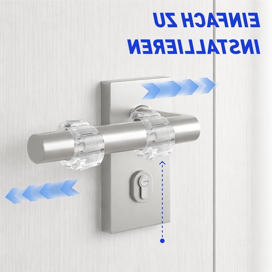 Set van 12 transparante deurklinkstoppers van PVC, elastische buffers tegen muurslijtage en stoten, Ø 18 mm voor deurklinken van Ø 17 - Ø 20 mm — afbeelding 2
