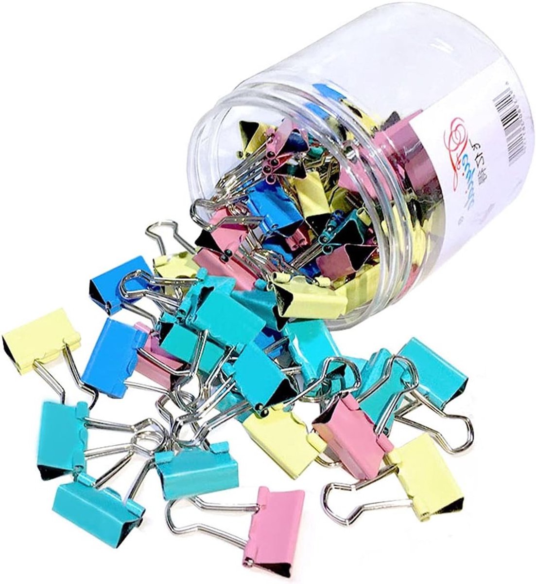 60 Stuks Gekleurde Metalen Stropdasclips, Mini Swallowtail Klemmen voor Kantoor, Thuis en School, Ideaal voor Documenten en Organisatie