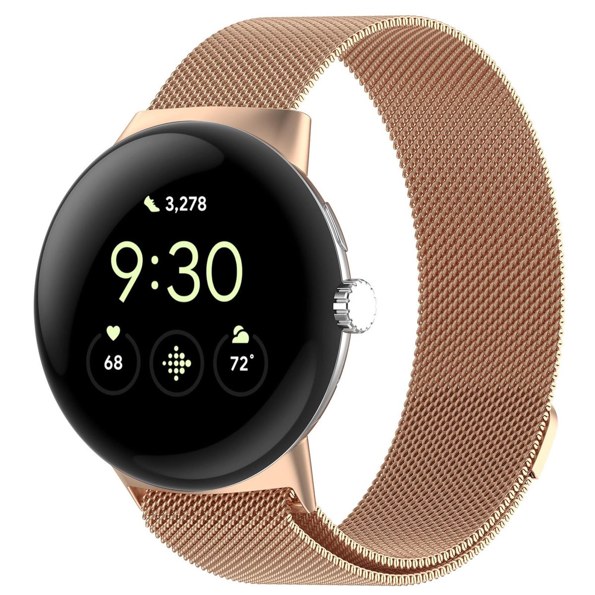 Dailygoods - Horlogebandje voor Google Pixel Watch - Roestvrijstaal Magnetisch