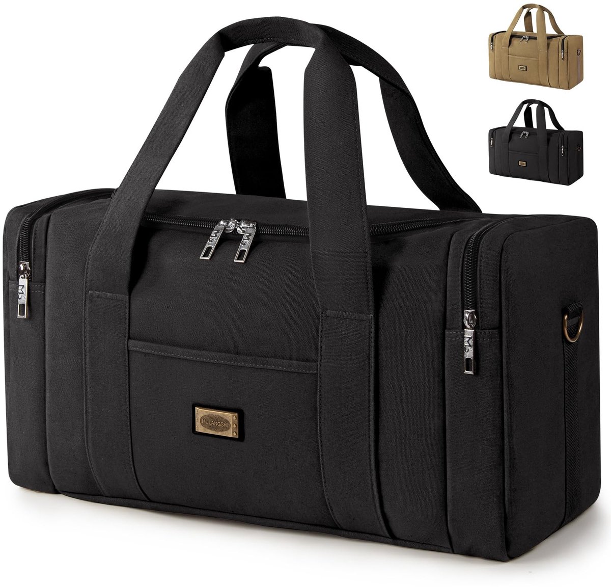 Dailygoods - Grote Retro Canvas Reistas - Duurzaam en Stevig voor Weekenduitjes