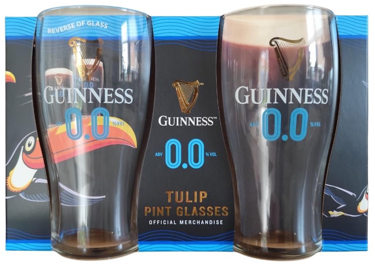 Dailygoods - Guinness 0% Pint Glas - 2 Pack in Sleeve