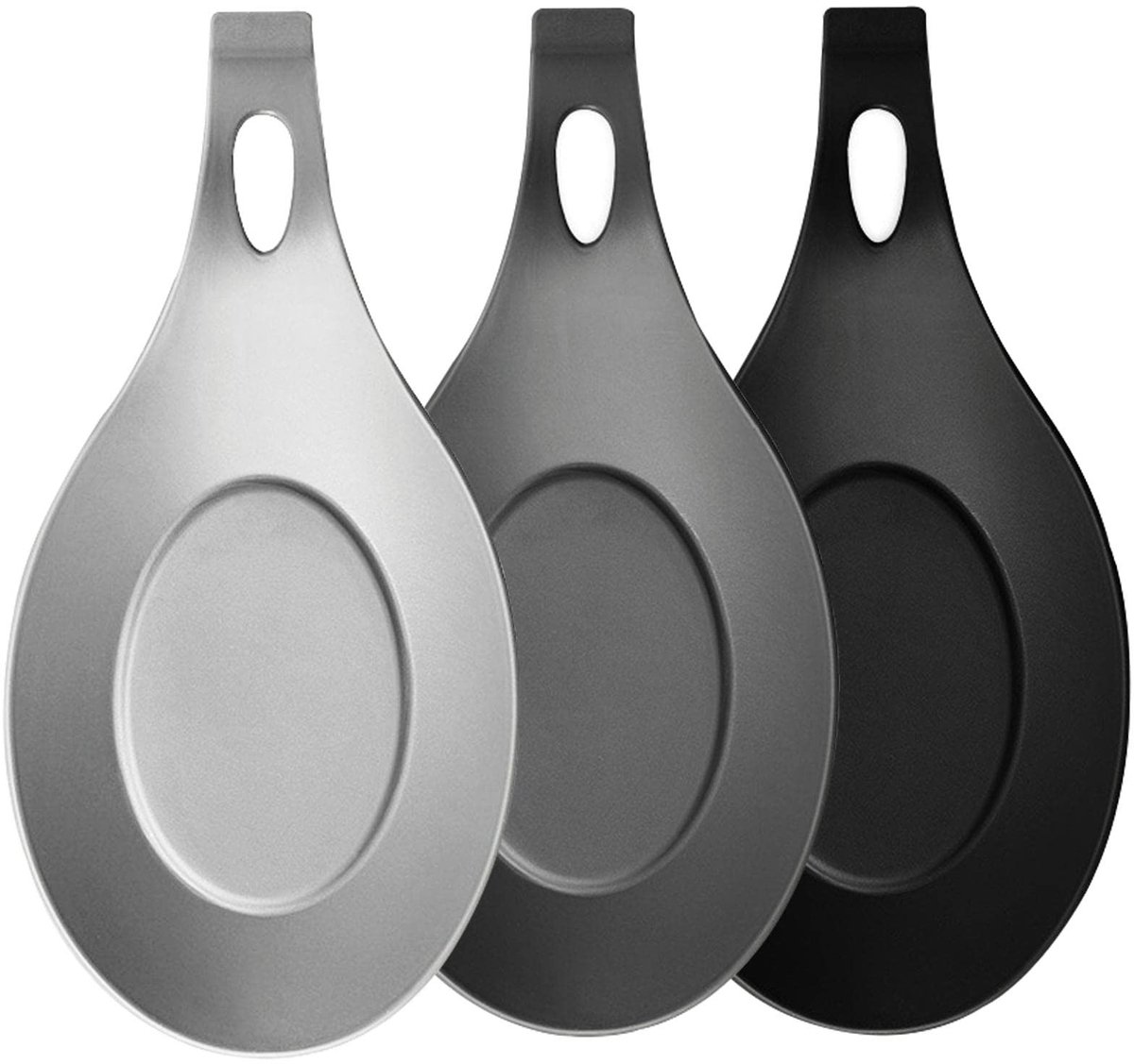 Dailygoods - 3 Stuks Siliconen Lepelhouders - Kooklepelhouder en Pannendekselhouder voor de Keuken