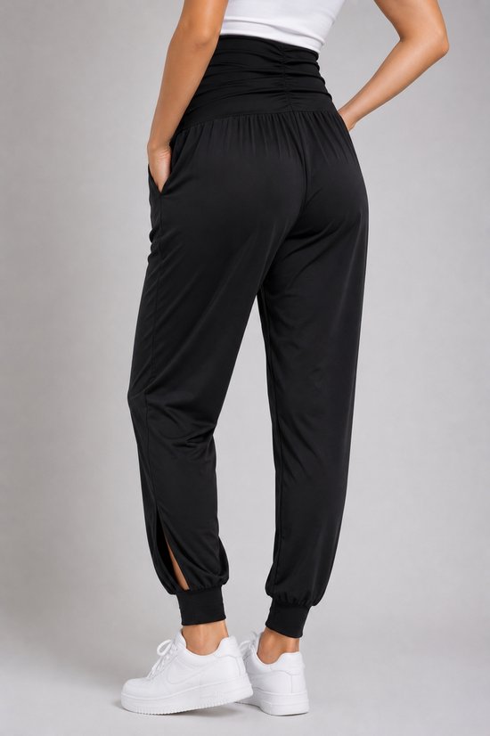 SparkNine Comfortfit zwangerschapslegging - met zijzakken - XL - zwart - hoog getailleerd - zacht & ademend met buiksteun - rekbaar - maternity — afbeelding 3