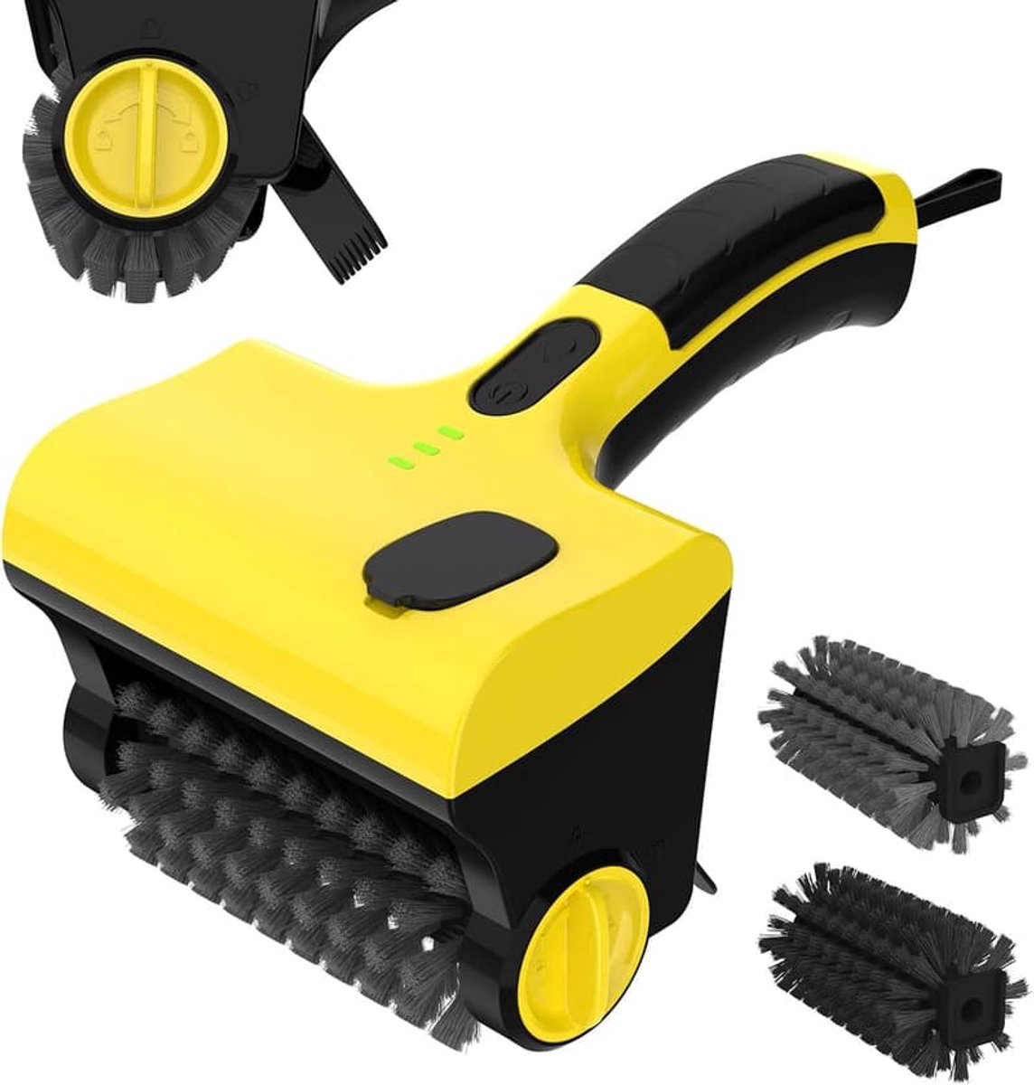 IPX7 waterdichtheid, 2-in-1 elektrische barbecueborstel, snoerloze elektrische barbecuereiniger geschikt voor buitenbarbecues, 360° draaibare borstelkop.
