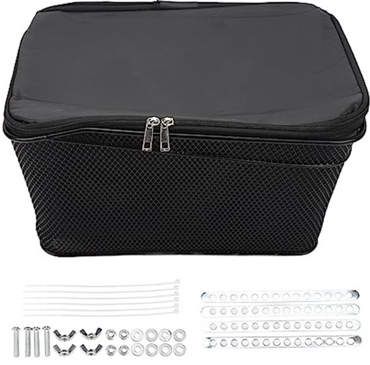 20L Achterfietsmand, 20 kg Cargo Metaal Draad Fietsmand met Binnenwaterdichte Fietstas, Fiets Cargo Rack Cover Achterdrager Opbergtas voor Buiten, Reizen