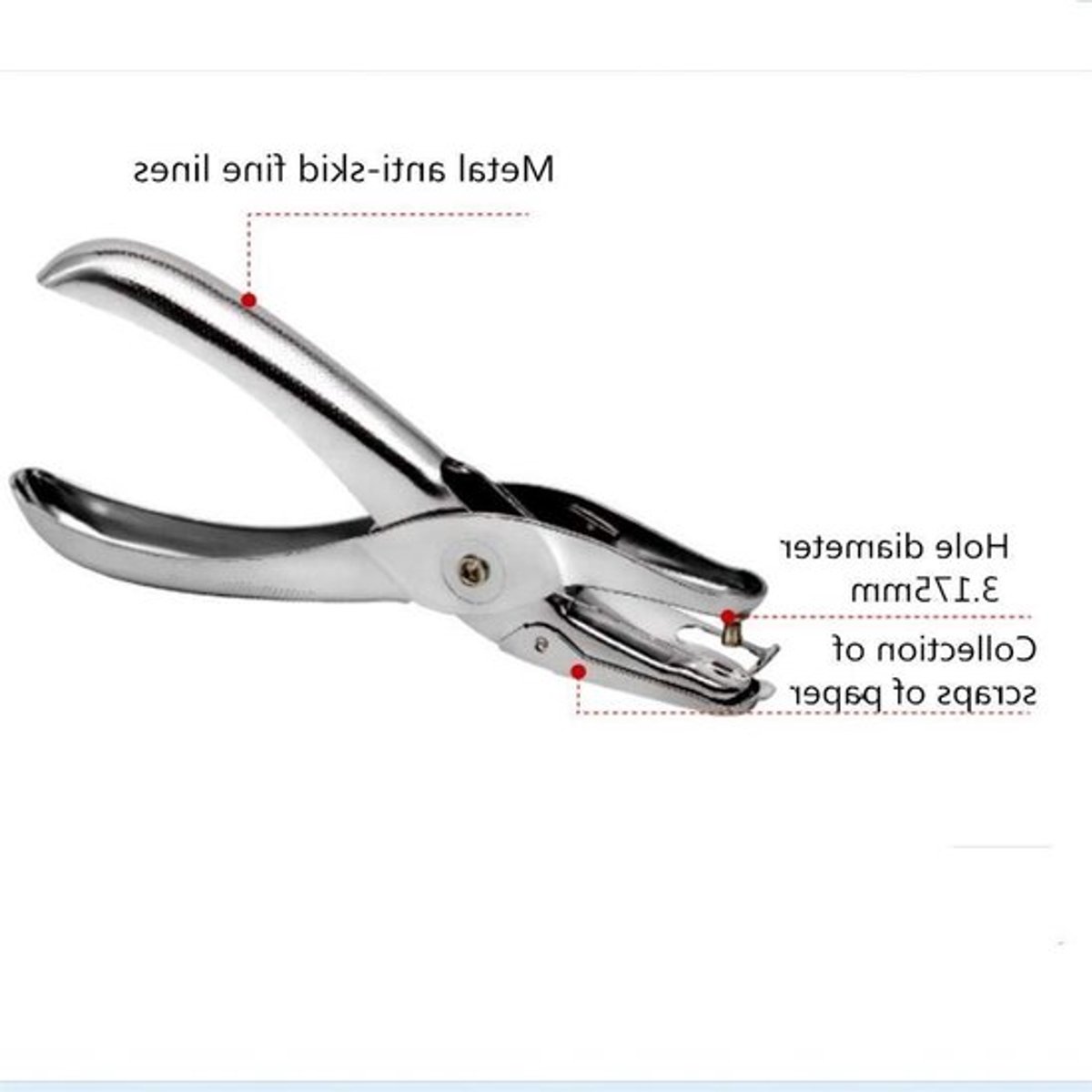 Handmatige metalen papierperforator met enkele 3mm gat, ideaal voor hobby en scrapbooking, voor nauwkeurig en eenvoudig ponsen van papier en karton