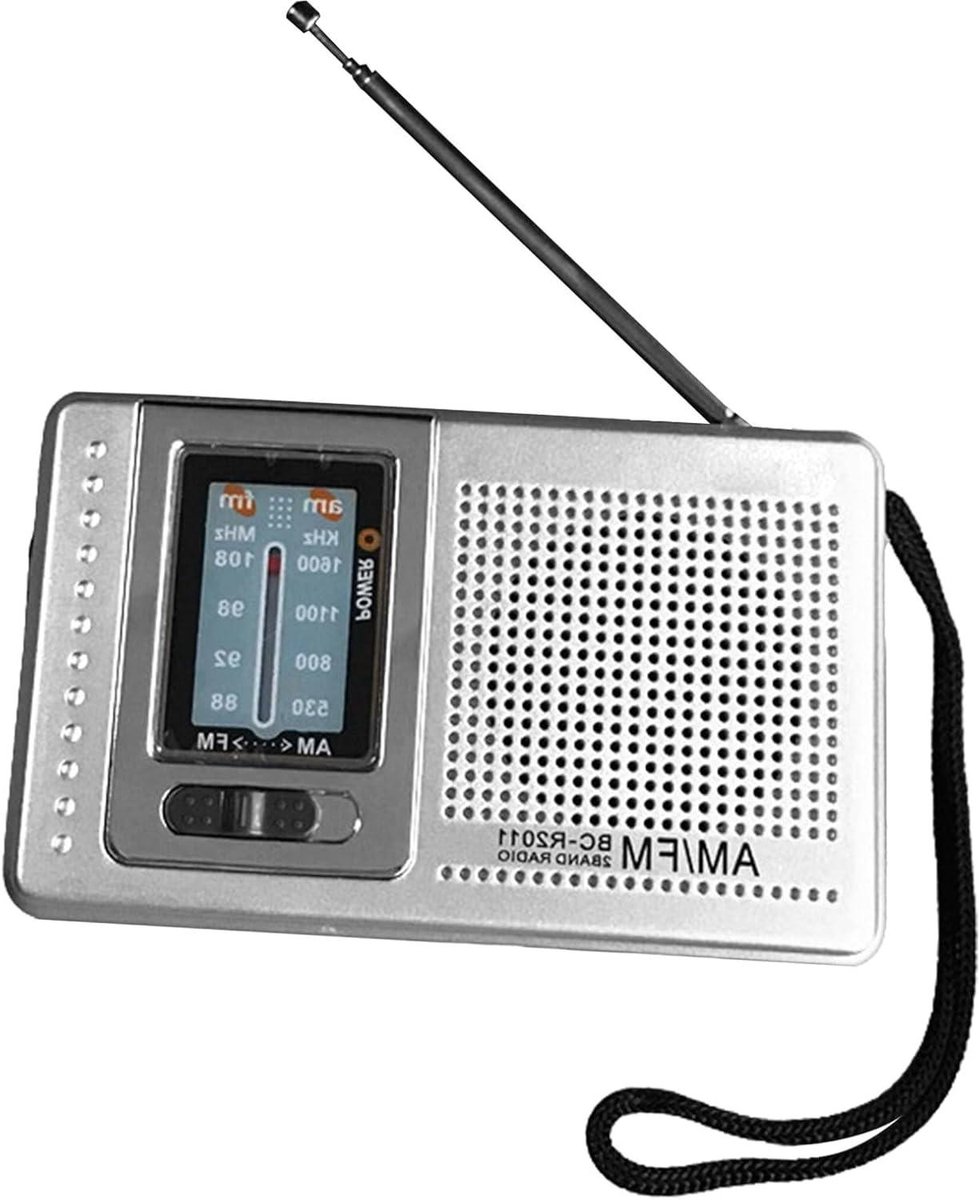 Draagbare AM FM Radio - Zakradio Koptelefoon - Buitenactiviteiten Luisteren - Slimme Frequentiedetectie - 106 x 68 x 33 cm