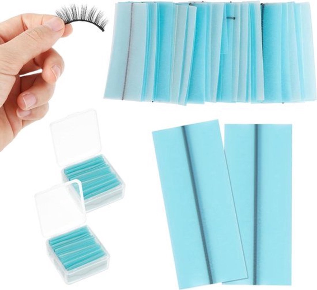 80 stuks Valse Zelfklevende Wimperstrips - Herbruikbaar en Sterke Grip