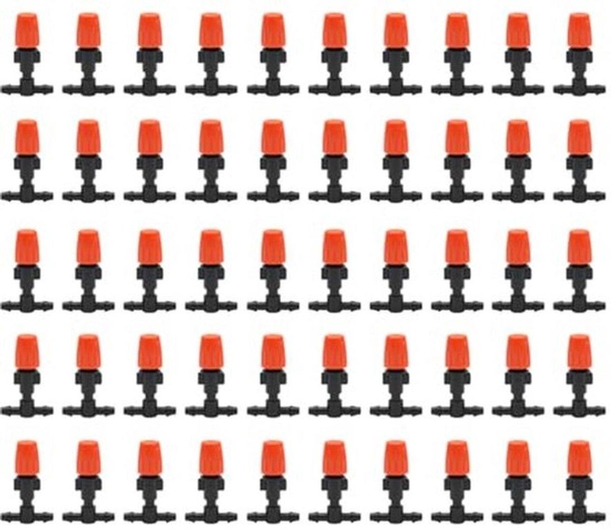 50 stuks nevelsproeiers, verstelbare tuinirrigatie druppelaars vervanging mondstuk voor tuin gazon plant bewatering koeling stofverwijdering