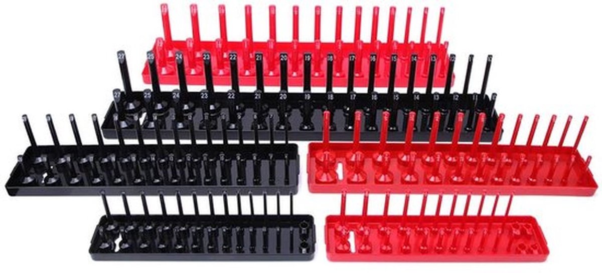 Stekkerhouder (6PCS Metrisch/Inch Stekkerhouder Organizer Multifunctionele Plastic Stekkeropslag Rack Tray)