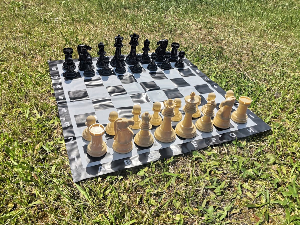 Tuin Schaken Set - Weerbestendig Plastic, Koning 21 cm