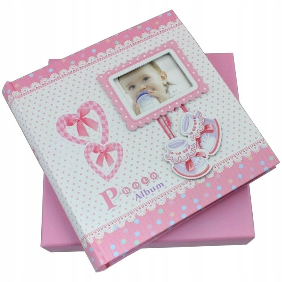 Baby Fotoalbum 10x15cm - 200 Foto's - Meisje Inclusief Gideaubox