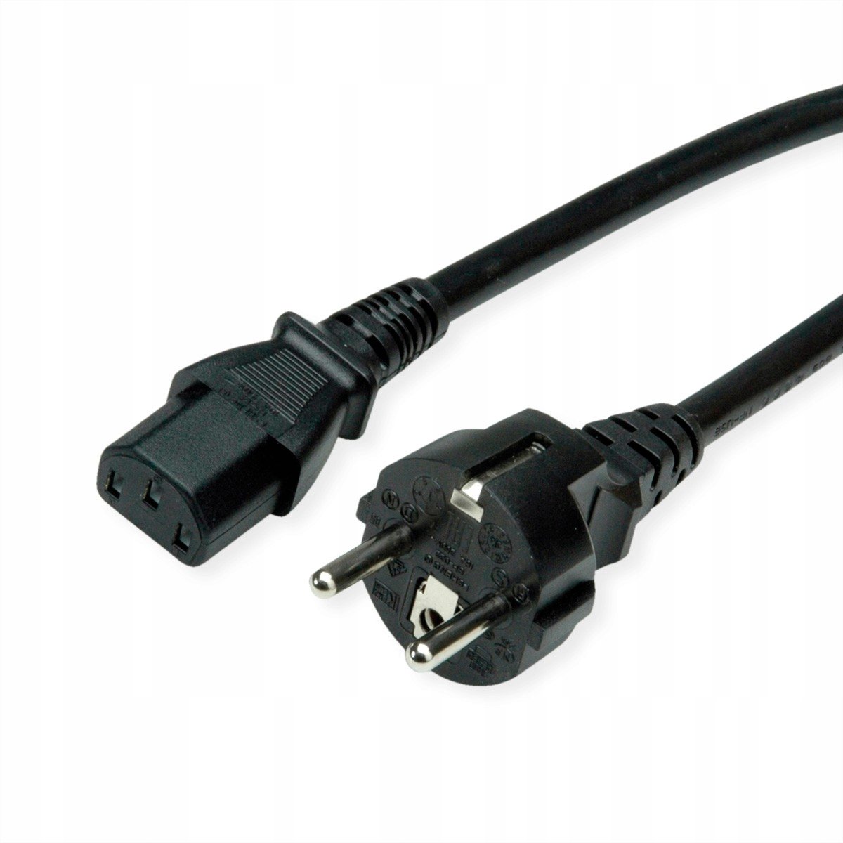 VALUE Stroomkabel IEC C13, 0,6m, Zwart, Rechte Stekkers