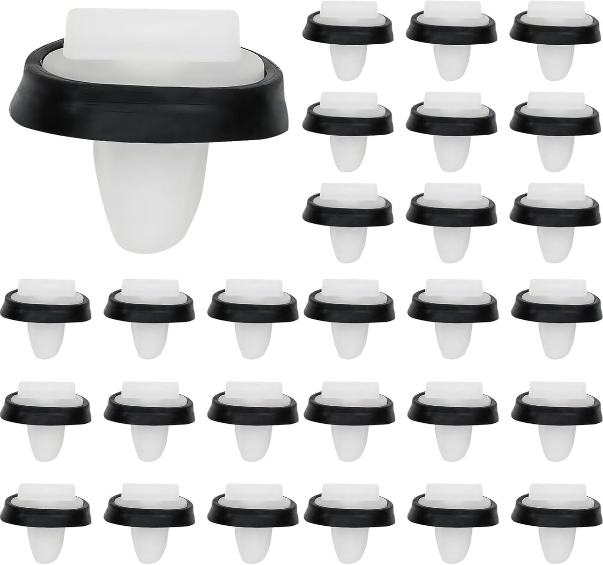 Autodeur trim clips 100 stuks - 9 mm met rubber seal - geschikt voor Fiat en Peugeot - duurzaam en slijtvast - SnelShoppen