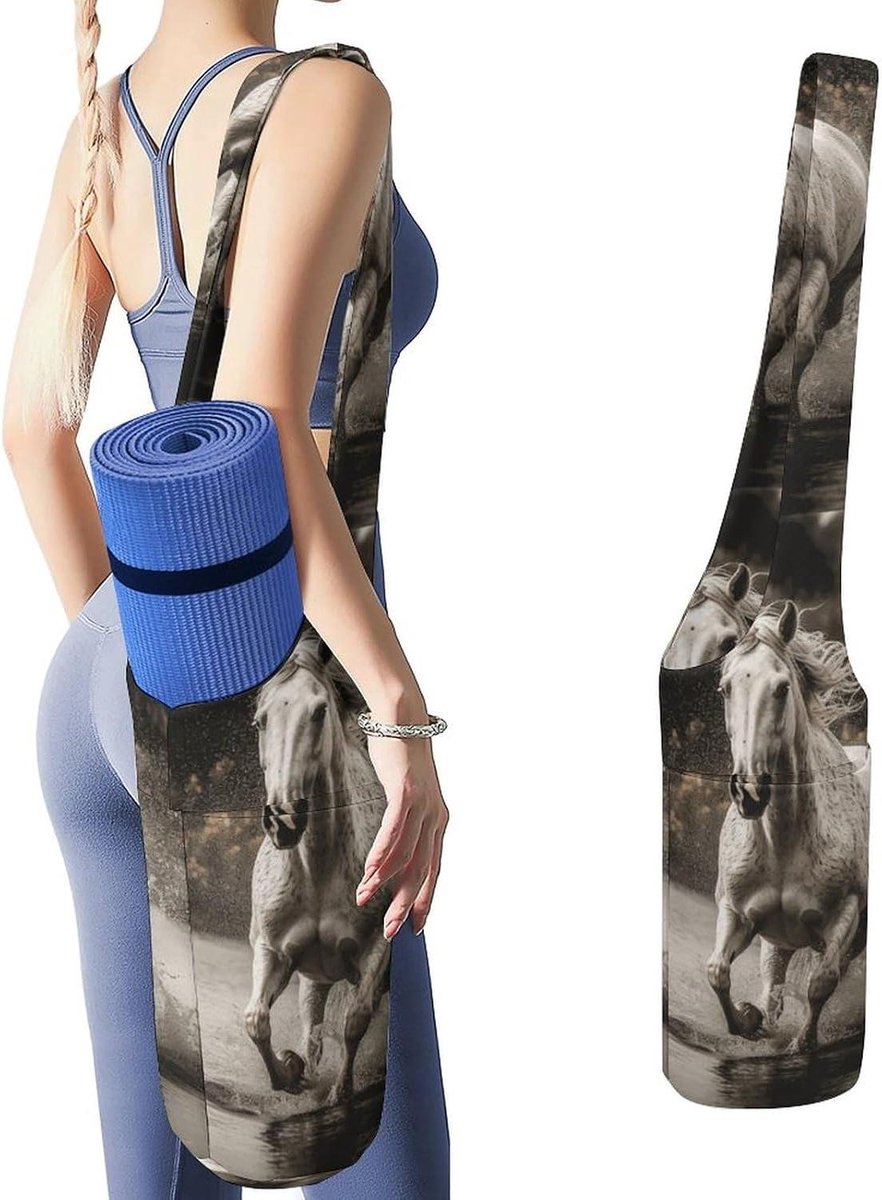 Yogamat Tas - Sporttas Strandtas - Vervoeren Yogaspullen - Groot Zijvak - 50x40x18cm - Stijl