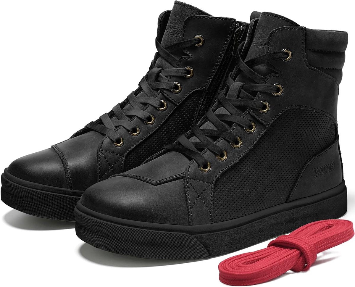 Motorfiets schoenen heren - leren uitvoering - waterdicht - voor optimale grip - SnelShoppen