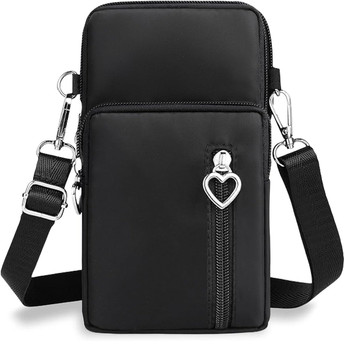 Mobiel toont Crossbody Tas - Nylon Mini Schoudertas - Afneembare Verstelbare Band - SnelShoppen