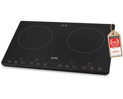 TZS First Austria Table de cuisson à induction Autonome - Table de cuisson électrique 2 feux - 3400W - Noir