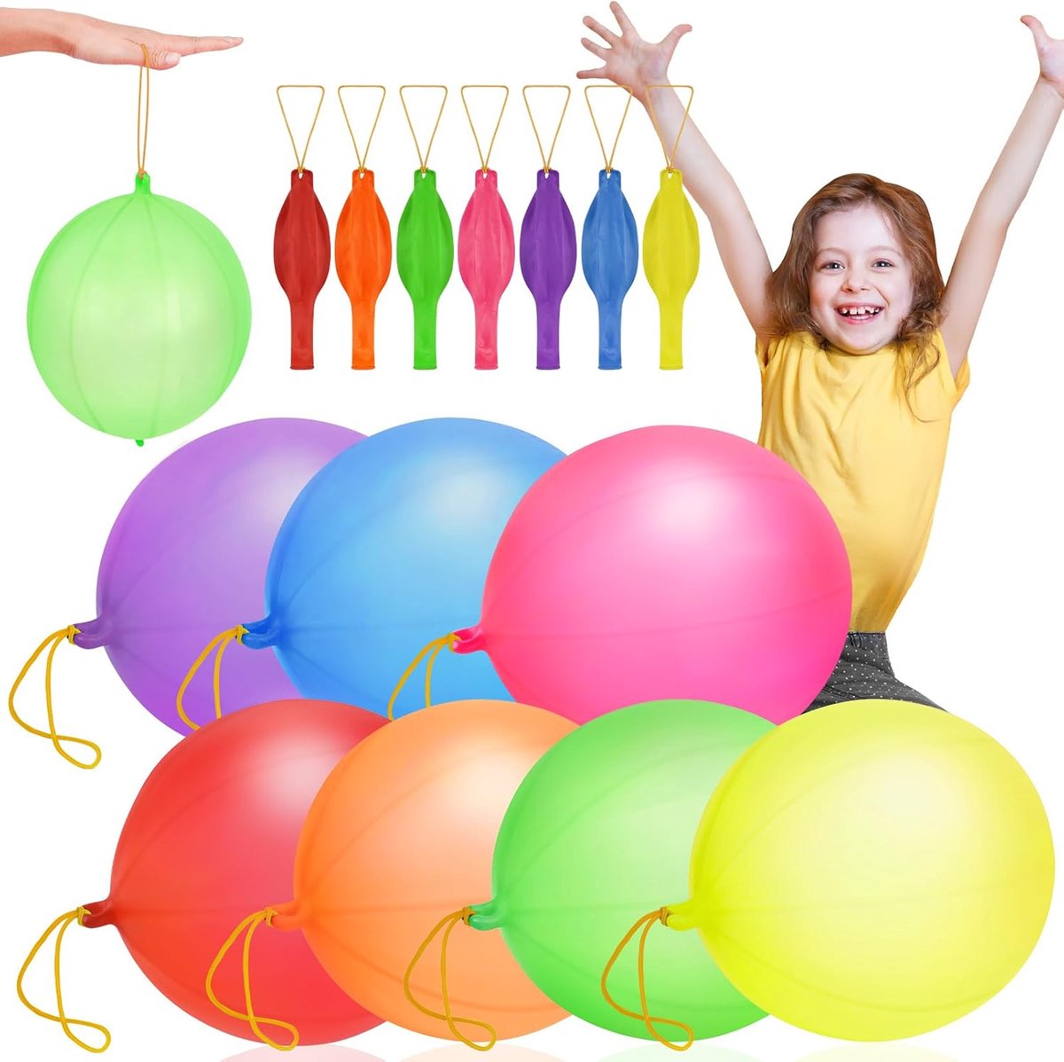 Punch Ballonnen 18 inch - 52 Stuks Kleurige Latex Ballonnen - Duurzaam en Sterk - Ideaal voor Kinderen Verjaardagen - SnelShoppen