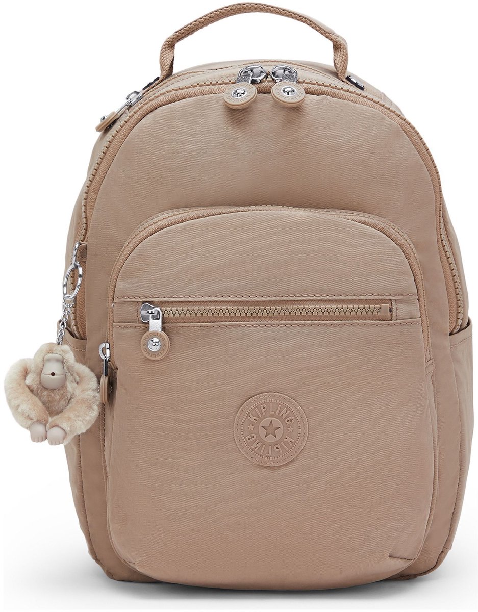 kipling vrijetijdsrugzak rugzak Basic Seoul Backpack Tan Beige Taupe