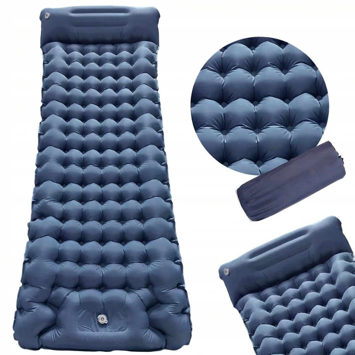 Opblaasbaar Trekking Matras 200cm met Ingebouwde Pomp & Hoes