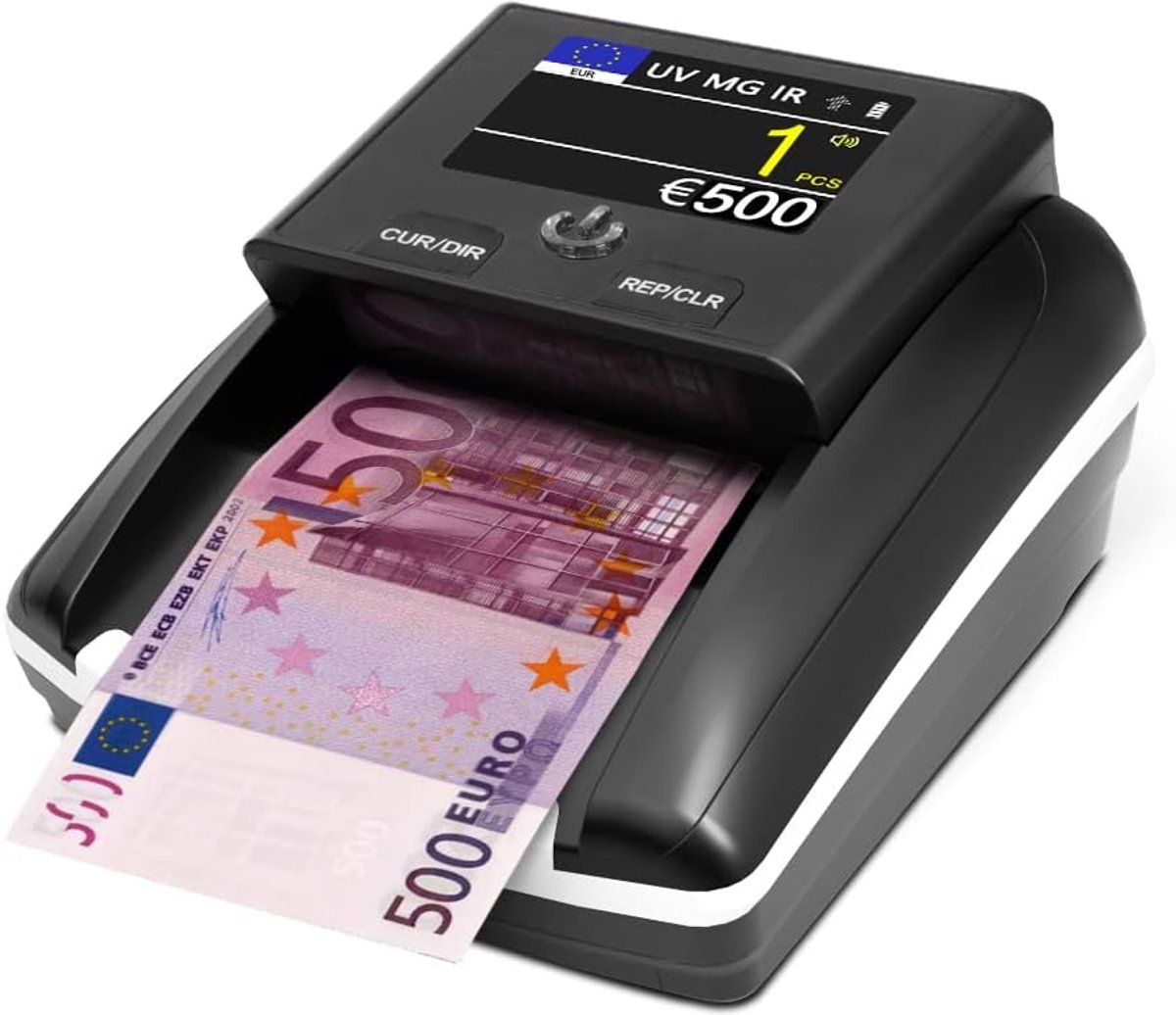 Bankbiljettencontrole en Geldtelmachine - Inclusief Oplaadbare Batterijen - Herkent Valse Bankbiljetten - ShopVlot