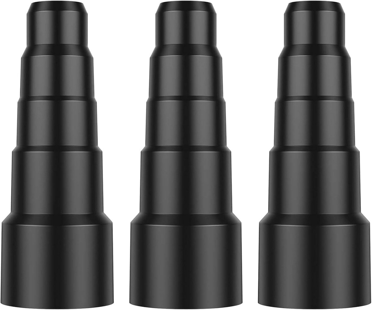 Hulpstuk stofzuiger 3 stuks - rubber - universeel - voor verbinding stofzuigerslang - ShopVlot