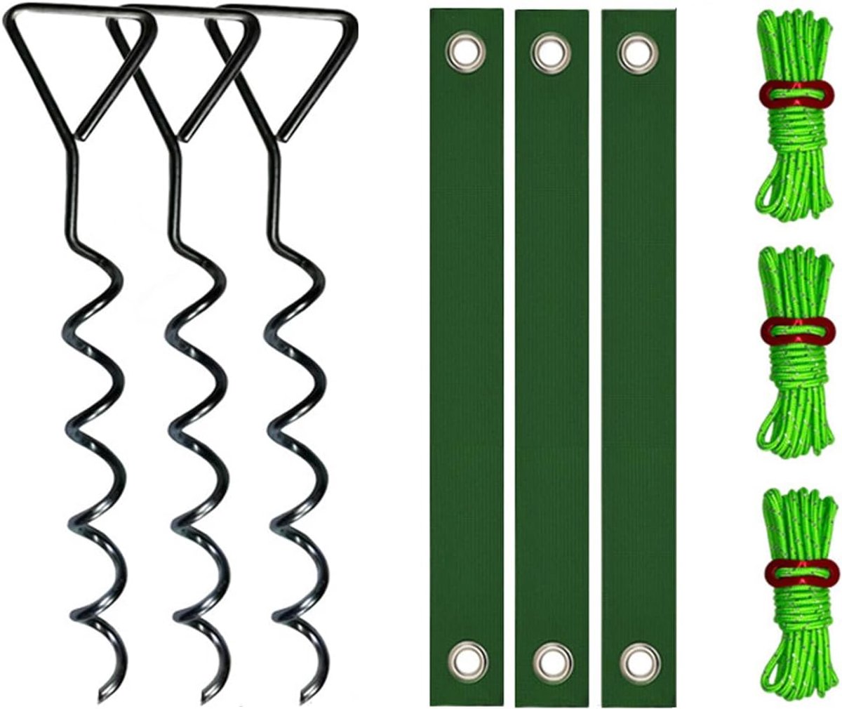 Grondanker 40 cm - staal - veilige en windbestendige grip - ideaal voor trampolines - ShopVlot
