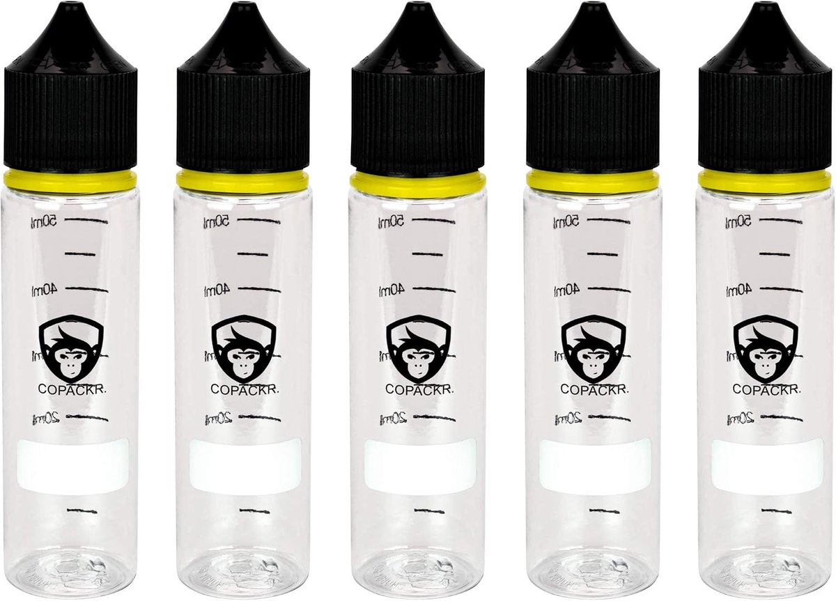 Druppelflessen 60 ml - PET plastic - kindveilige sluiting - ideaal voor vloeistoffen - ShopVlot