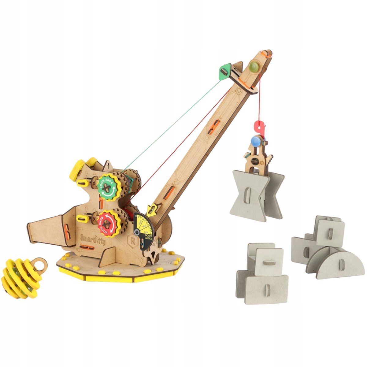 3D Houten Bouwpakket Kraan - Mechanisch STEM Speelgoed