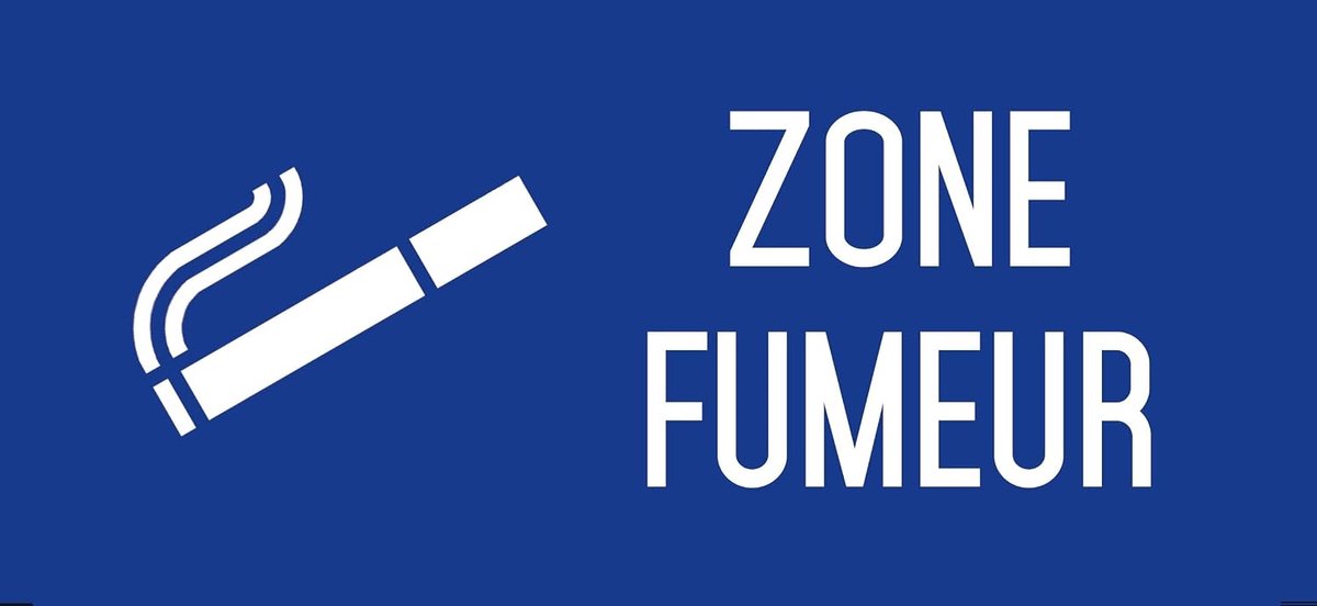 Vinyl sticker smoker zone - waterproof 200 x 100 mm - duurzaam en weerbestendig - perfecte decoratie voor rokers - ShopVlot