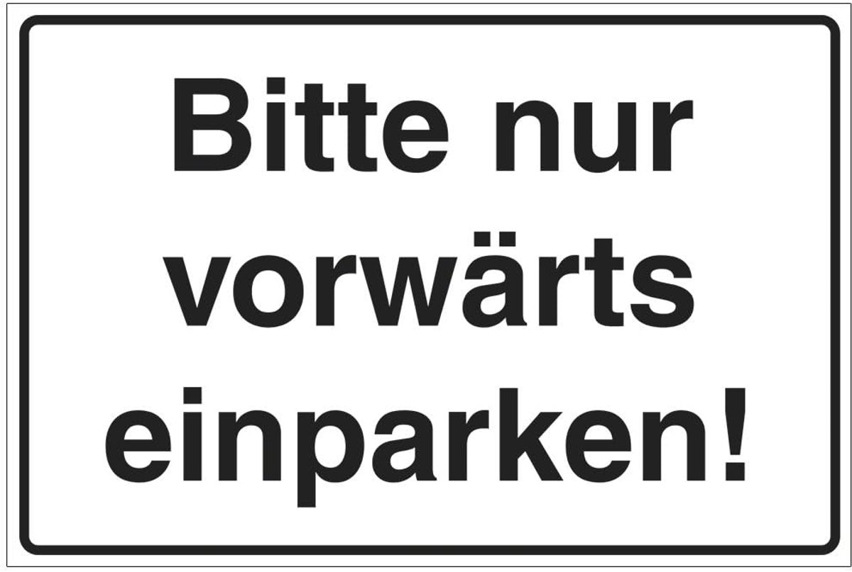 Waarschuwingsbord 300x200mm - Aluminium/Dibond - Weerbestendig - Voor veilig parkeren - ShopVlot