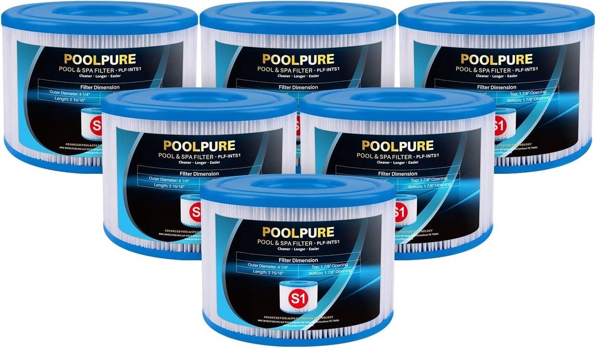Spa filter Type S1 - vervangingscartridges - compatibel met PureSpa modellen - houdt water schoon - ShopVlot