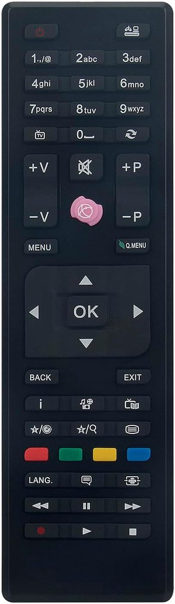 Afstandsbediening voor Princeton TV PR49FHD16B/2 PR55FHDBC215B - Universele bediening - Eenvoudig in gebruik - ShopVlot
