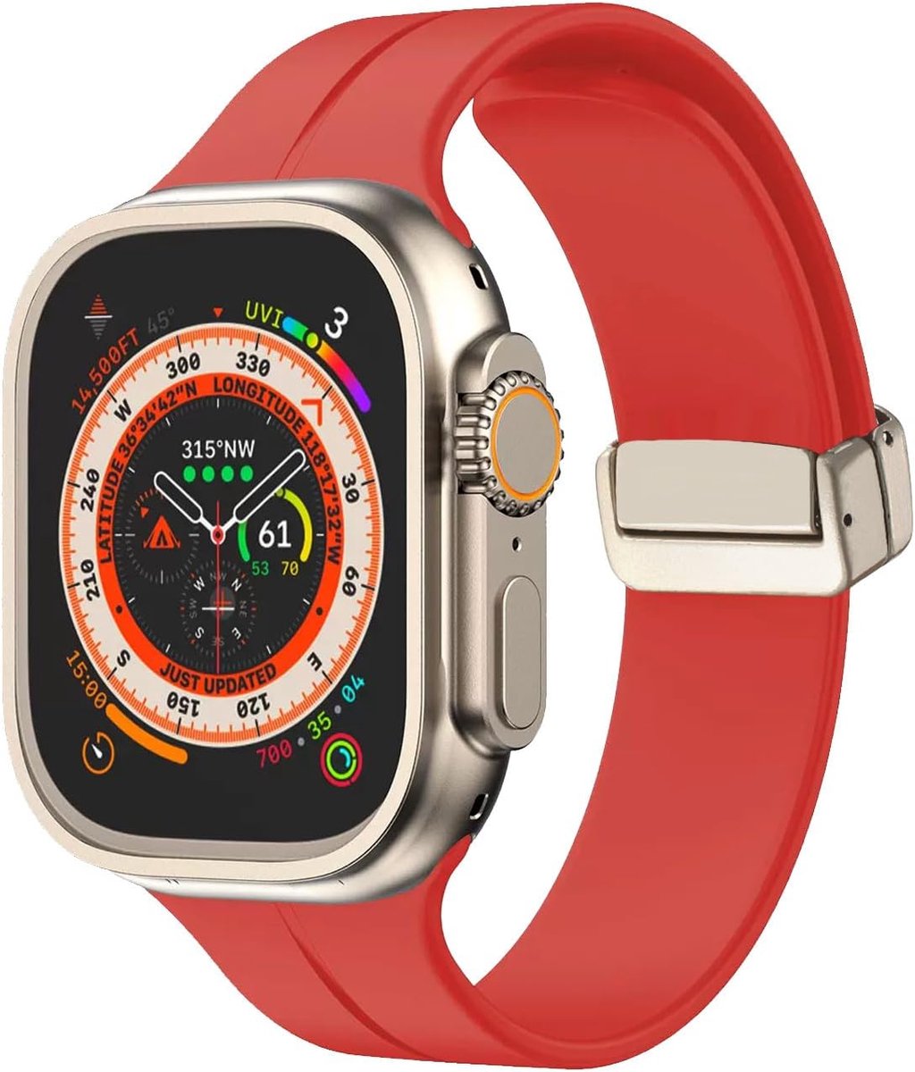 Silicone Strap 40mm 41mm - Sportband met Magnetische Sluiting - Vervangband voor Apple Watch - ShopVlot