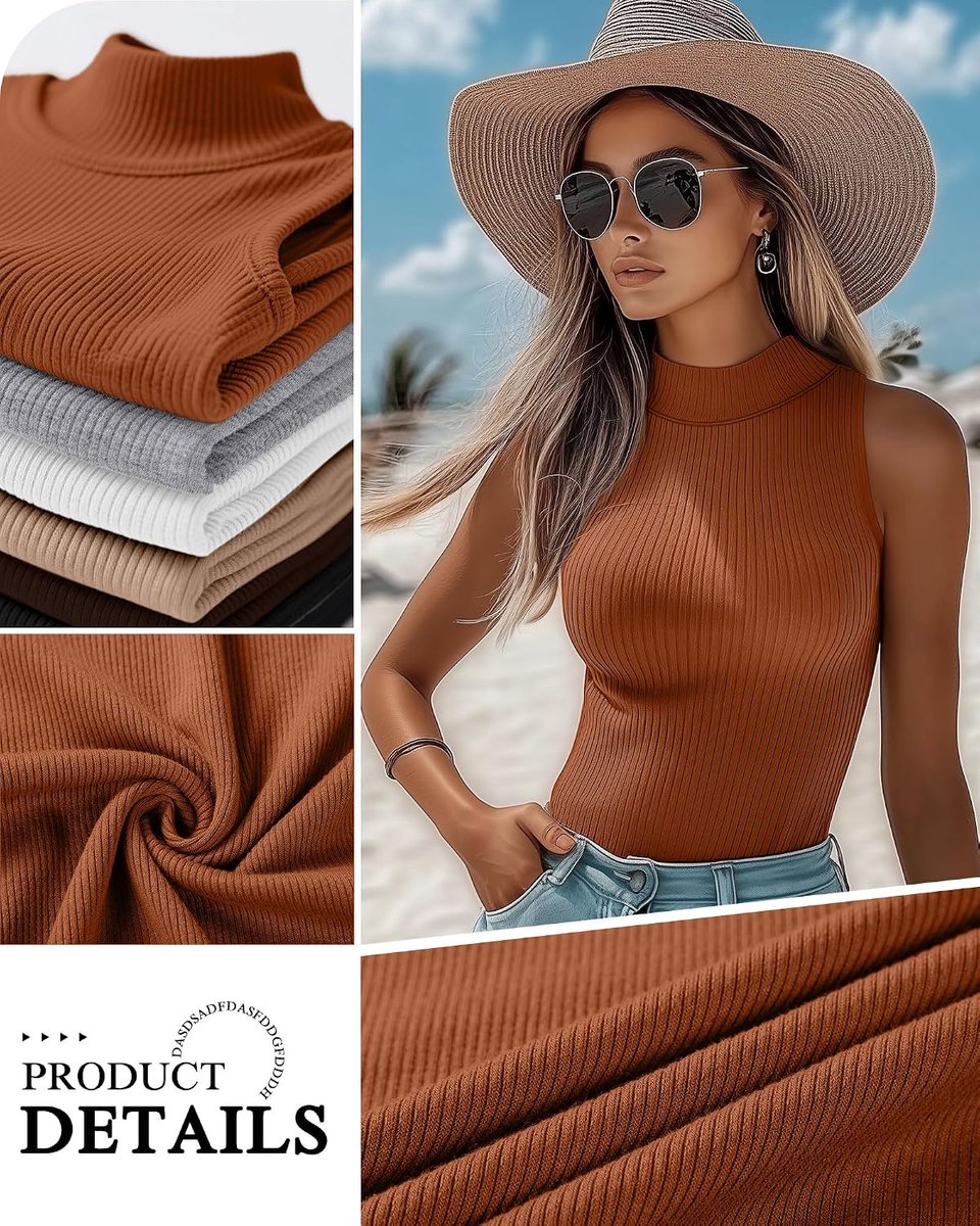 Mouwloze coltruien dames 3-pack - geribbelde tanktop - elastisch en comfortabel - perfect voor layering - ShopVlot