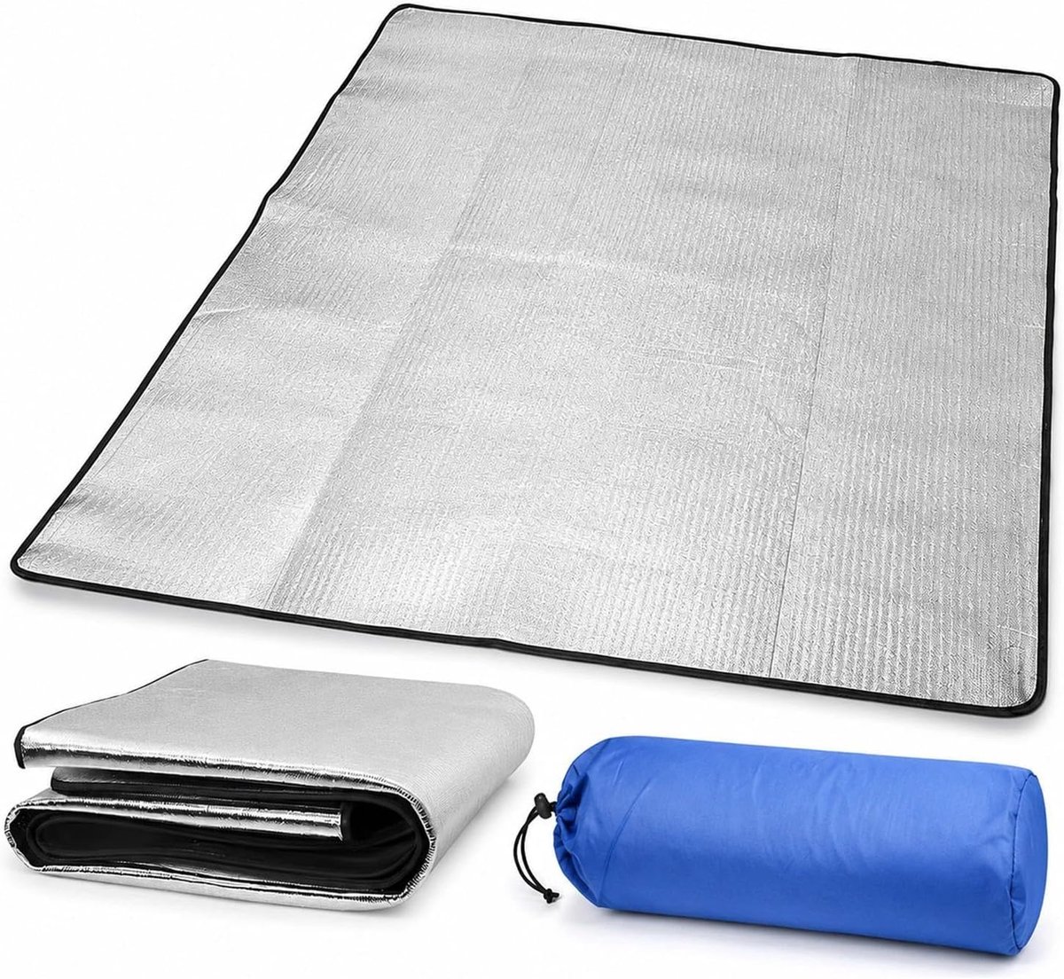 Isolatiemat 200 x 200 cm - Aluminium - Waterdicht - Ideaal voor kamperen - ShopVlot