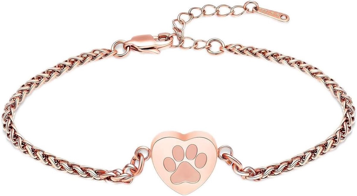 Huisdier crematie armband - as en pootafdruk - herinneringssieraden - troost in rouw - ShopVlot