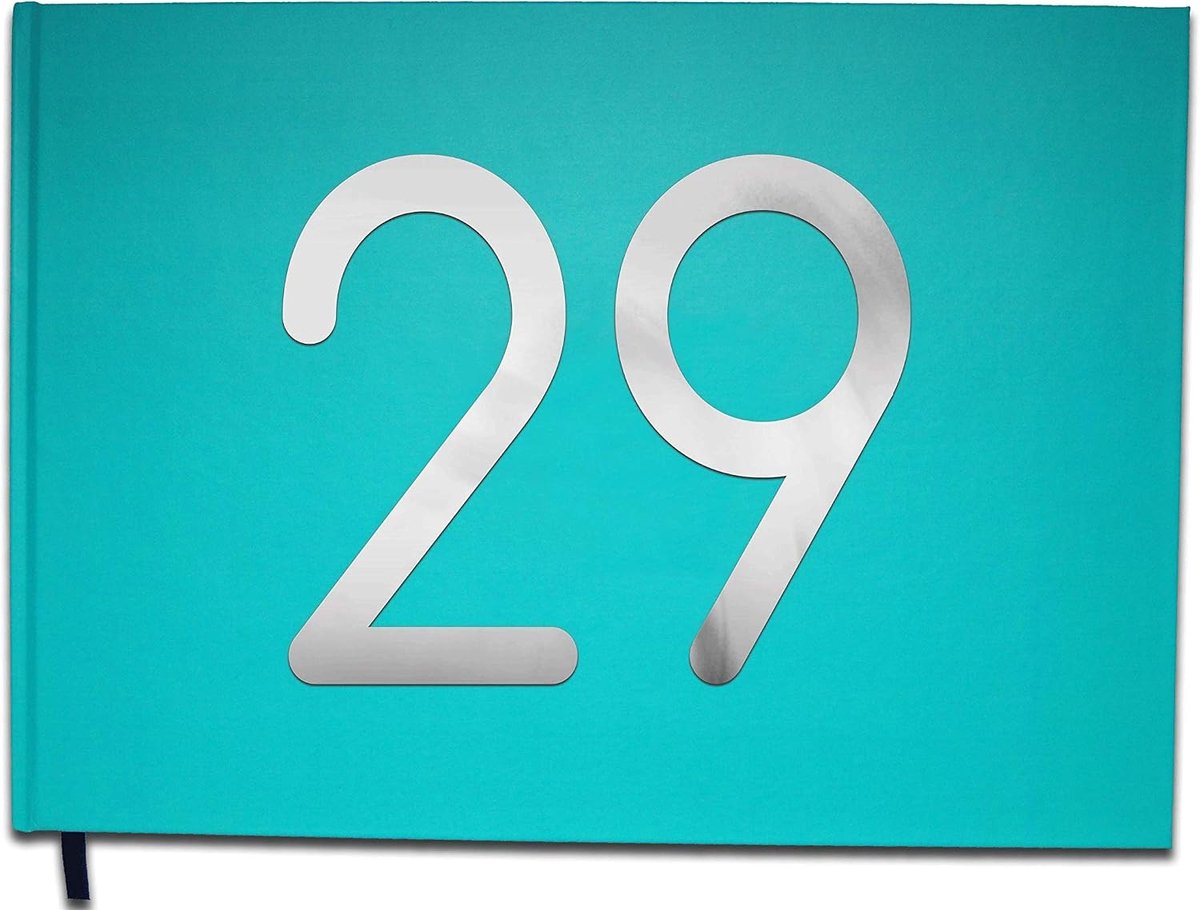 Gastenboek 29 jaar - chroomletters - premium kwaliteit - voor bijzondere momenten - ShopVlot