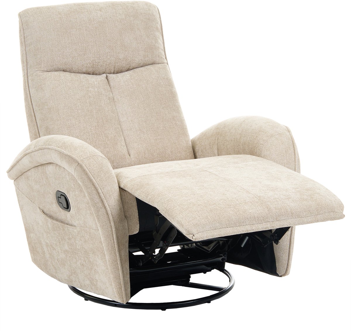 DANAE - Relaxfauteuil - Lichtbeige - Chenille