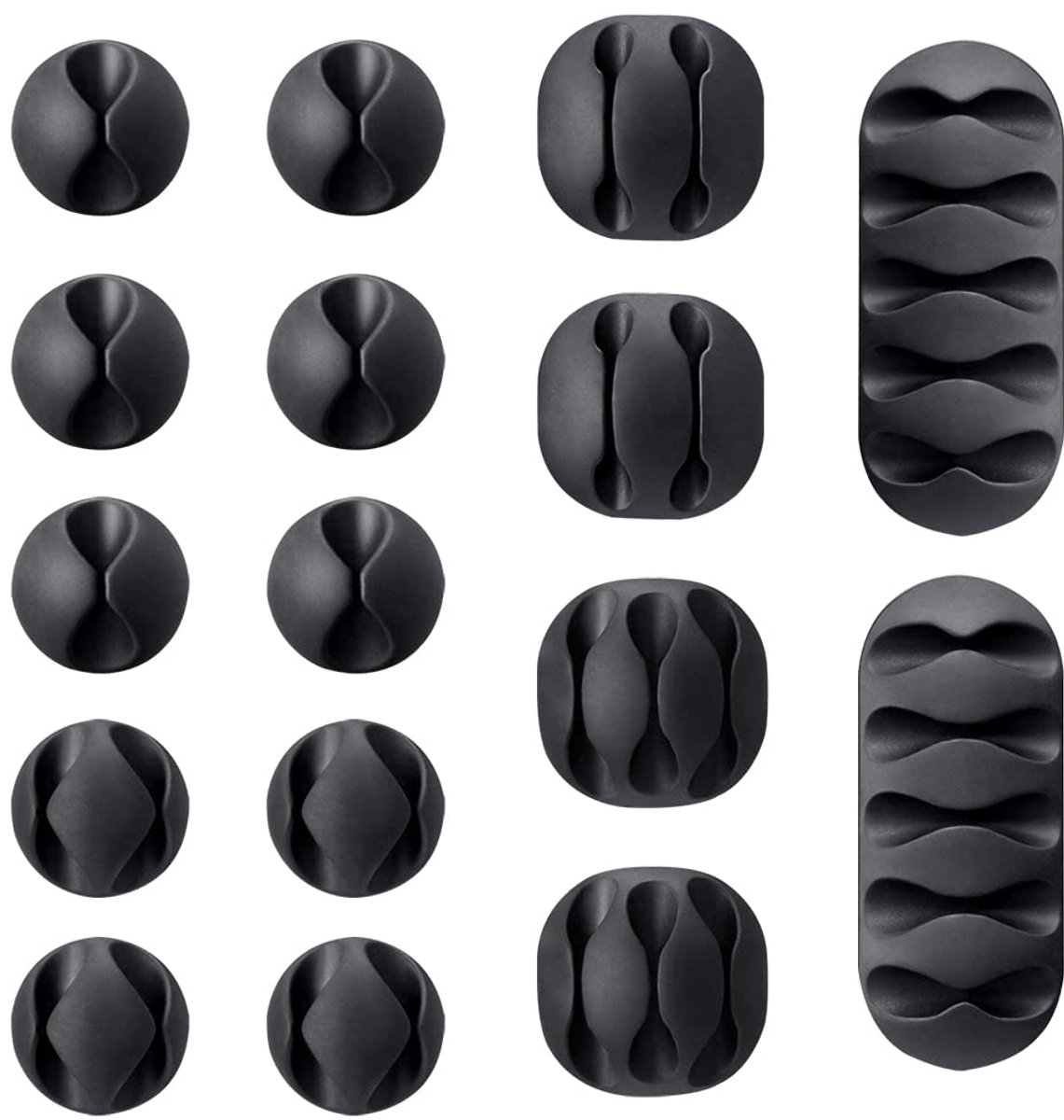 Kabelhouder Clips 16 Stuks - Zelfklevend Kabelorganizer - Flexibel en Duurzaam - Houd je Bureau Opgeruimd - ShopVlot