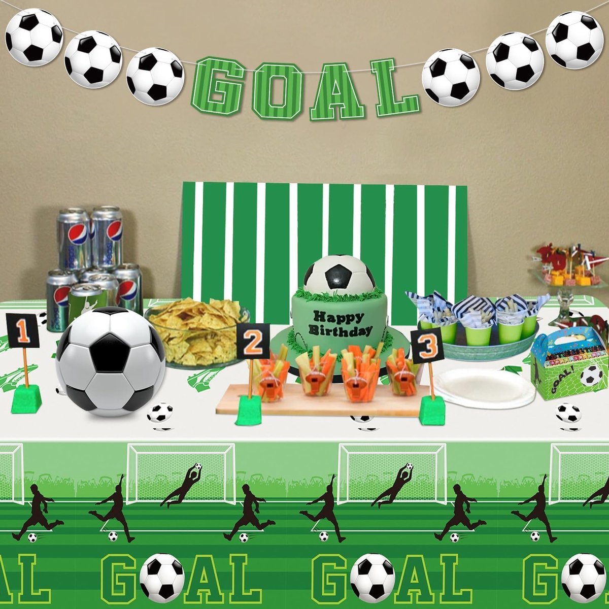 Tafelkleed set van 2 - Baseball thema - 130x220cm - Perfect voor verjaardagsfeestjes - ShopVlot